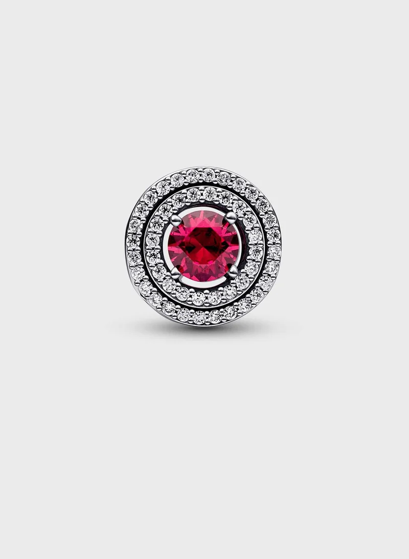 PANDORA Red Sparkling Levelled Round Charm