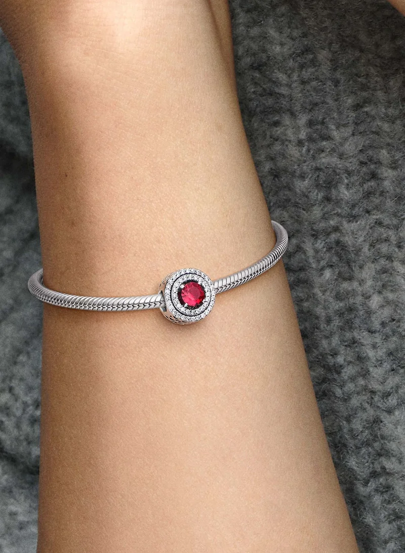 PANDORA Red Sparkling Levelled Round Charm