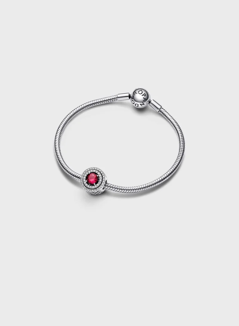 PANDORA Red Sparkling Levelled Round Charm