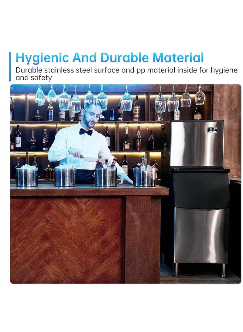Cool Baby Commercial Ice Maker 350KG/24H, 224 ice-tray, Stainless Steel Industrial Modular Full Dice Ice Cube Machine Professional Refrigeration Equipm - Image 3