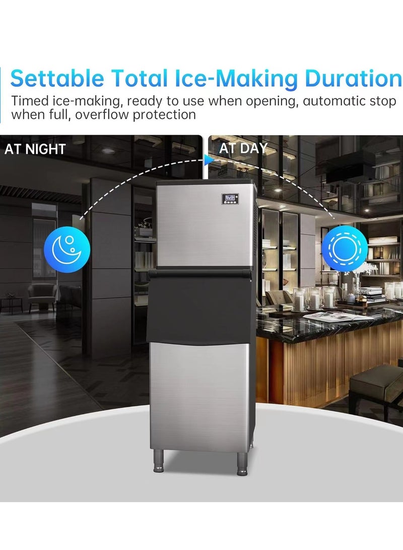 Cool Baby Commercial Ice Maker 350KG/24H, 224 ice-tray, Stainless Steel Industrial Modular Full Dice Ice Cube Machine Professional Refrigeration Equipm - Image 4