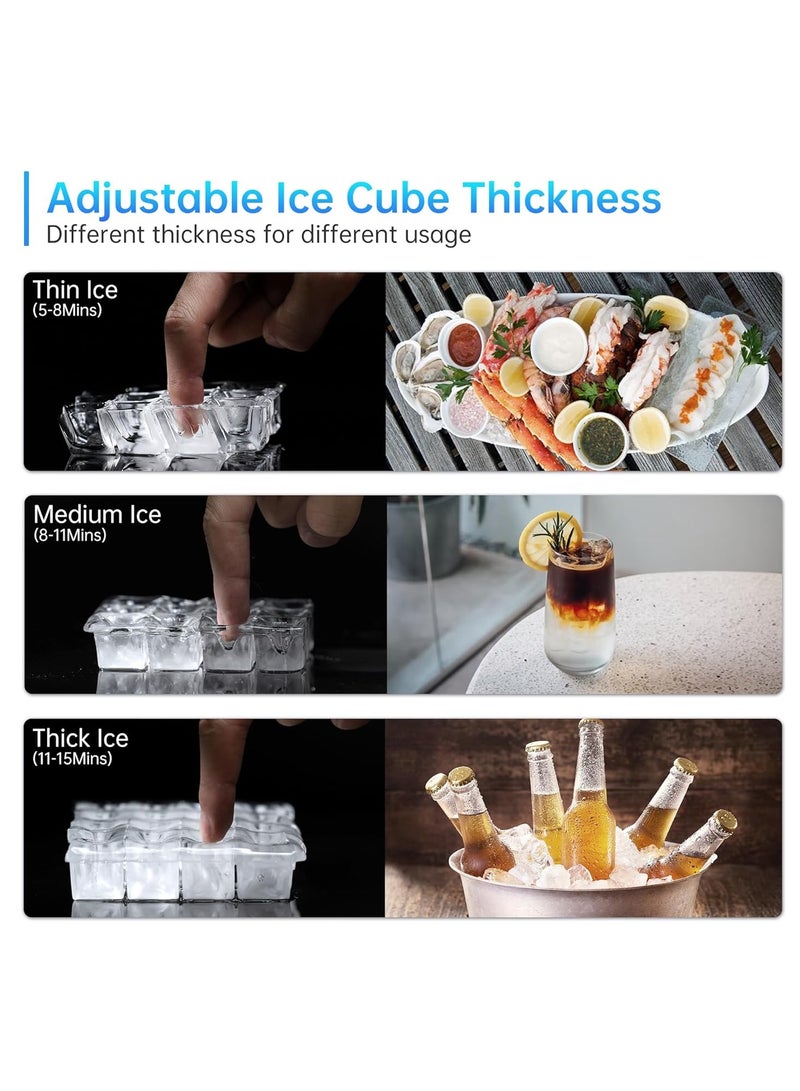 Cool Baby Commercial Ice Maker 350KG/24H, 224 ice-tray, Stainless Steel Industrial Modular Full Dice Ice Cube Machine Professional Refrigeration Equipm - Image 5