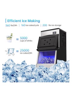 Cool Baby COOLBABY Commercial Ice Maker 350KG/24H, 224 ice-tray, Stainless Steel Industrial Modular Full Dice Ice Cube Machine Professional Refrigeration Equipm  - Image 2