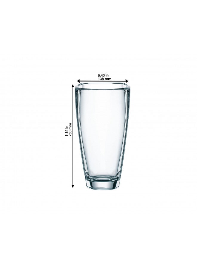 Nachtmann - The Life Style Division of Riedel Glass Works Nachtmann Carre Collection Crystal Vase, Clear Glass, 9.8 - Inch, Decorative Flower Vase, Anniversary, Wedding, and Housewarming Gift, Dishwasher Safe 