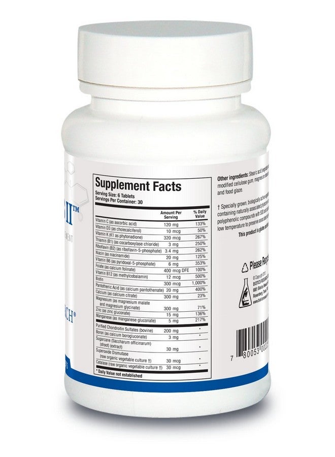 Biotics Research Biotics Research Osteo B II Optimal Bone Health Support, Healthy Aging, CaMg, Easy to Swallow Tablet, Purified Chondroitin Sulfates, 180 Tablets - Image 2