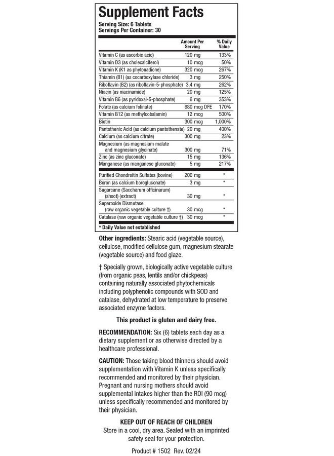 Biotics Research Biotics Research Osteo B II Optimal Bone Health Support, Healthy Aging, CaMg, Easy to Swallow Tablet, Purified Chondroitin Sulfates, 180 Tablets - Image 3