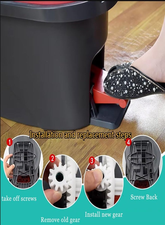 YWSHF YWSH 6 Pack Spin Mop Bucket Gear Compatible with Ocedar Vilida Easy Mop Pedal Broom Bearing Gears Repair One Way Clutch Bearing Bucket Gear Sprockets Mop Gear for Spin Mop Bucket - Image 4