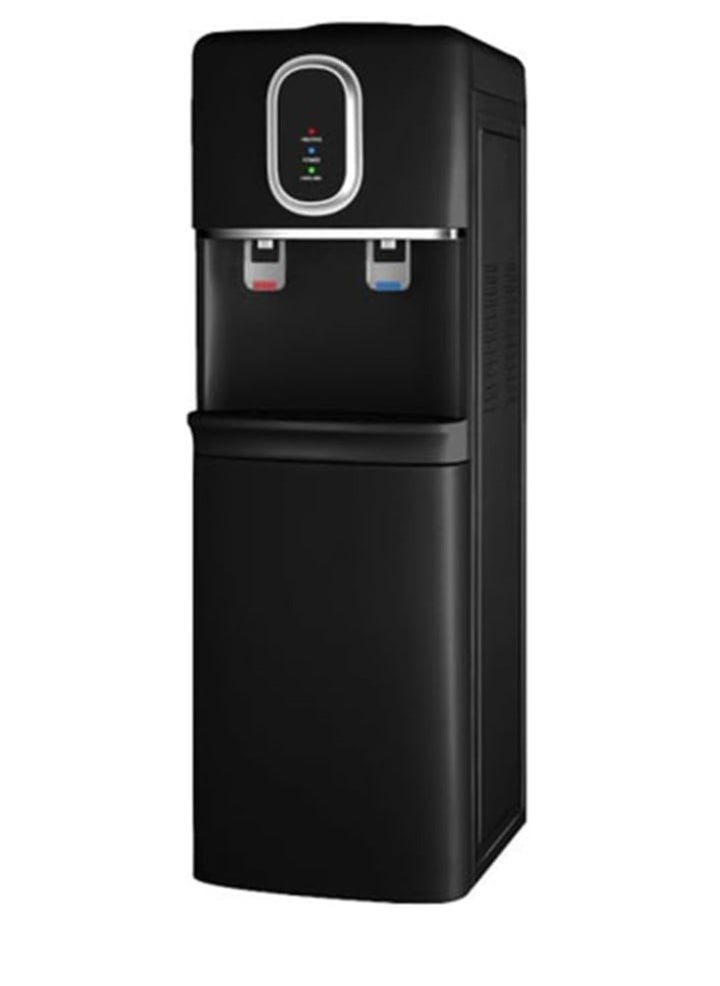 VG Water Dispenser, Top Loading Water Dispenser With Hot and Cold Water and Compressor Cooling, Cabinet with Refrigerator, Floor Standing, Suitable for Home, Office etc  - Image 1
