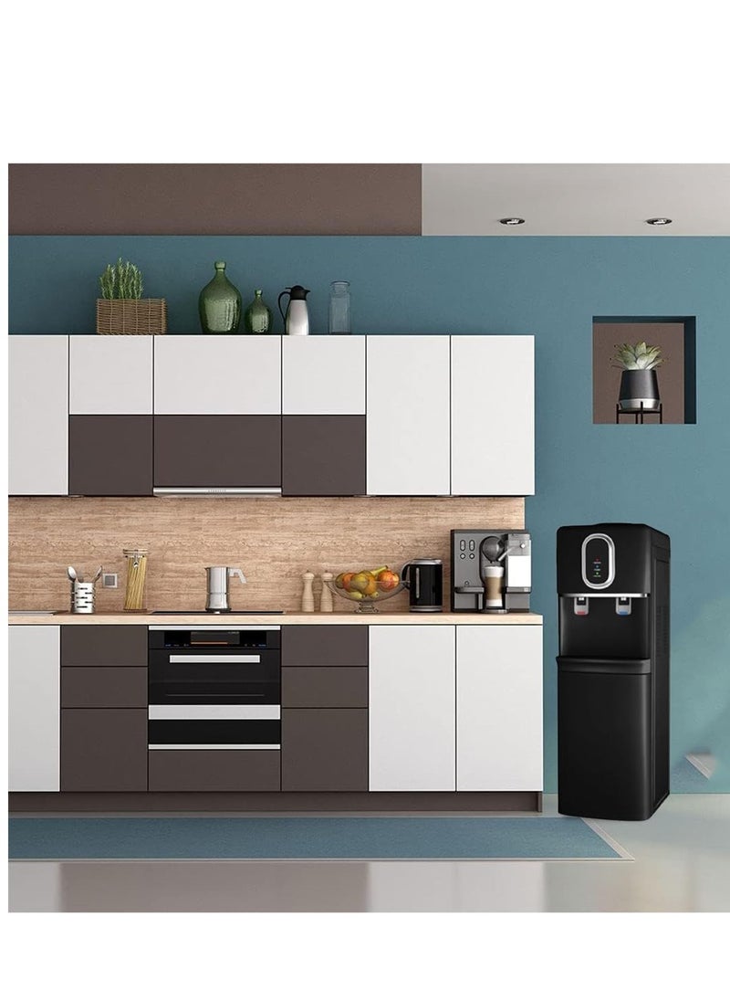 VG Water Dispenser, Top Loading Water Dispenser With Hot and Cold Water and Compressor Cooling, Cabinet with Refrigerator, Floor Standing, Suitable for Home, Office etc  - Image 4