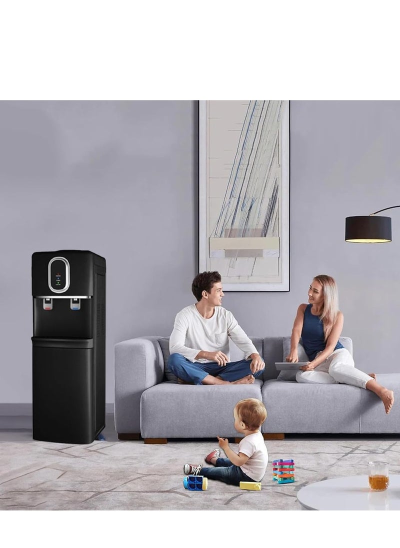 VG Water Dispenser, Top Loading Water Dispenser With Hot and Cold Water and Compressor Cooling, Cabinet with Refrigerator, Floor Standing, Suitable for Home, Office etc  - Image 5