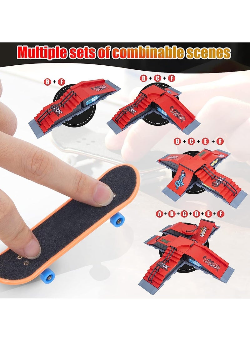 KASTWAVE Finger Skateboard Ramp Set with Half Pipe - Complete Fingerboard Skatepark Kit for Kids & Adults, Interactive Freestyle Skate Game & Training Props - Image 4