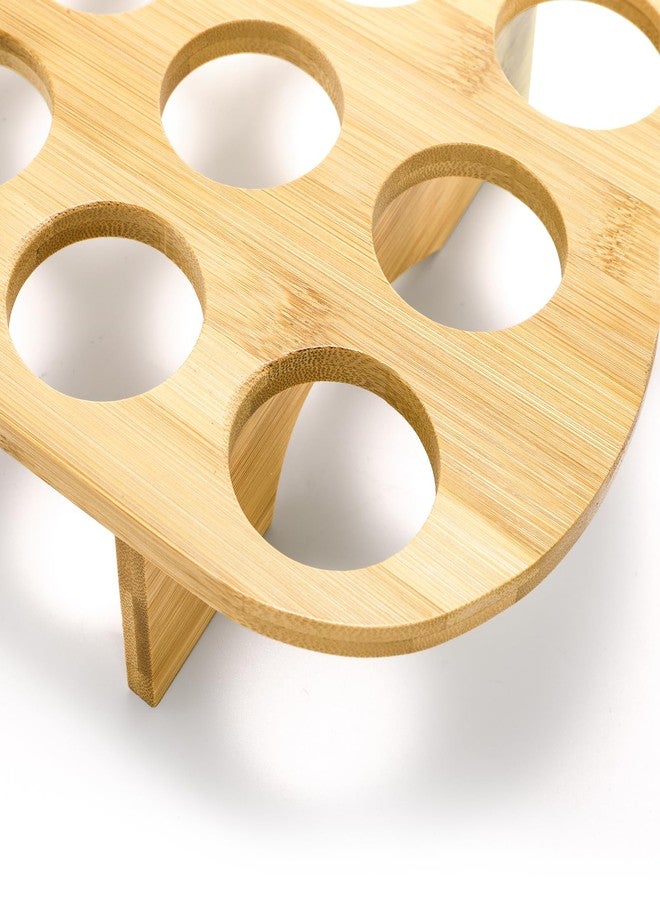 ZEAYEA Set of 18 Shot Glass Holder Set, 1.7 oz Tequila Shot Glasses with Bamboo Holder for Whiskey Liqueurs, Small Clear Glass Cups Thick Base with Serving Tray Organizer For Party Bar Club Restaurant - Image 4