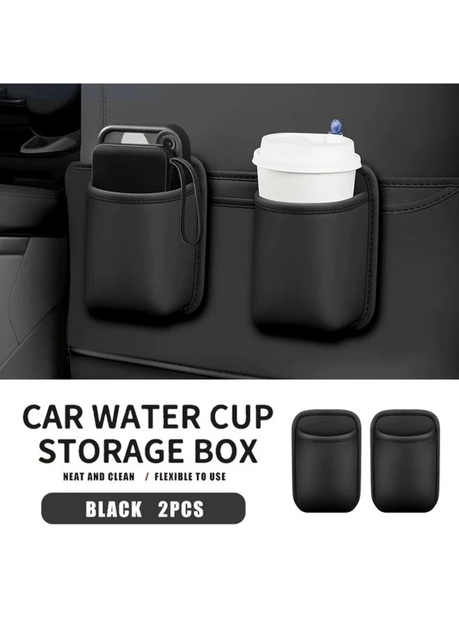 2Pcs Black Car Door Storage Phone Holder Hanging Rack Armrest Slot Organizer Universal Easy Install Stable Anti Tip - Image 3