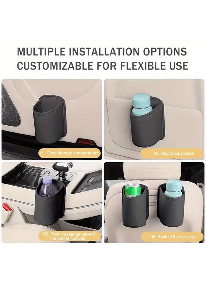 2Pcs Black Car Door Storage Phone Holder Hanging Rack Armrest Slot Organizer Universal Easy Install Stable Anti Tip - Image 5
