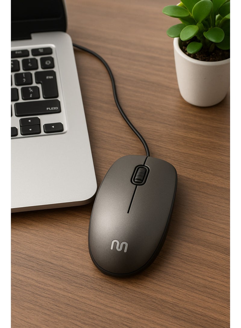 Wired Mouse MF400 - 1200 DPI - 1.8m Cable - Windows Compatible - USB Connection - Ergonomic Design for Daily Use. - Image 2