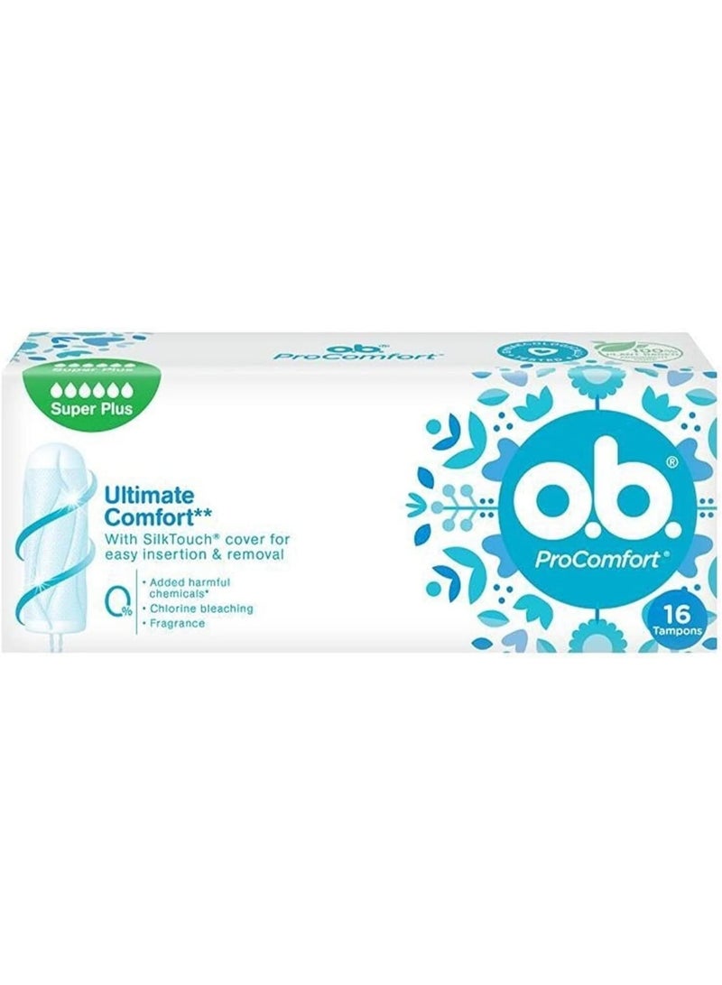 o.b. Ultimate Comfort Super Plus Tampons 16Pcs  - Image 1