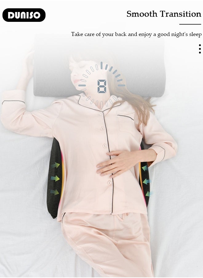DUNISO Lumbar Sleeping Pillow Lumbar Support Pillow for Sleeping Memory Foam Back Waist Cushion for Low Back Pain Relief, Back Support Pillow Sleeping, Bed and Chair  - Image 5