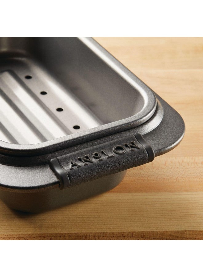 Anolon Advanced Nonstick Bakeware 2-Piece Loaf Pan Set, Gray with Silicone Grips - 54715 - Image 4