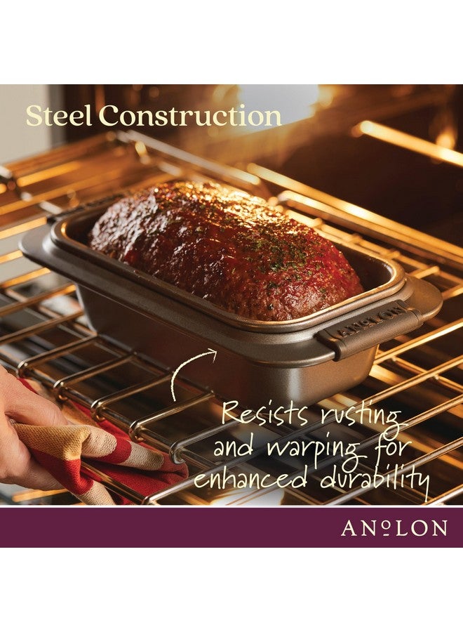 Anolon Advanced Nonstick Bakeware 2-Piece Loaf Pan Set, Gray with Silicone Grips - 54715 - Image 3