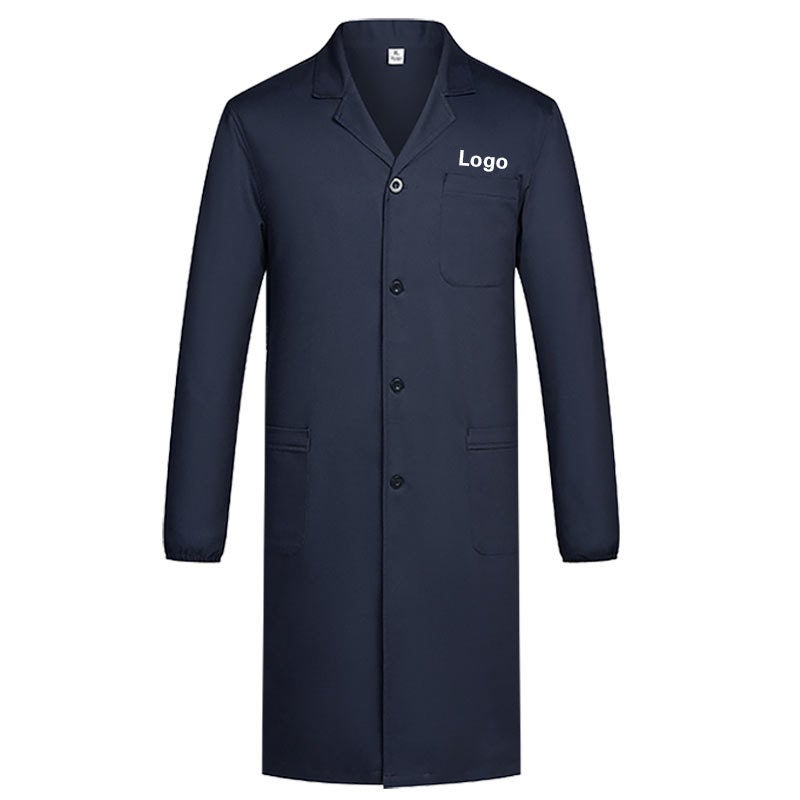Work Clothes, Men'S Long Pure Cotton Anti-Static Labor Protection Clothes, Blue Coats, Handling Wear-Resistant, Dust-Proof And Dirt-Resistant Lab Coats - Image 2