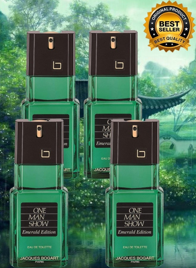 جاك بوغارت 4 قطع عطر وان مان شو اميرالد 100مل - Image 1