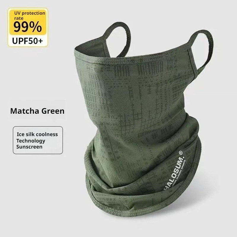 Ice silk ear loop breathable outdoor sports cycling face mask for men and women, sun protection, UV protection, and summer neck warmer. - Image 3