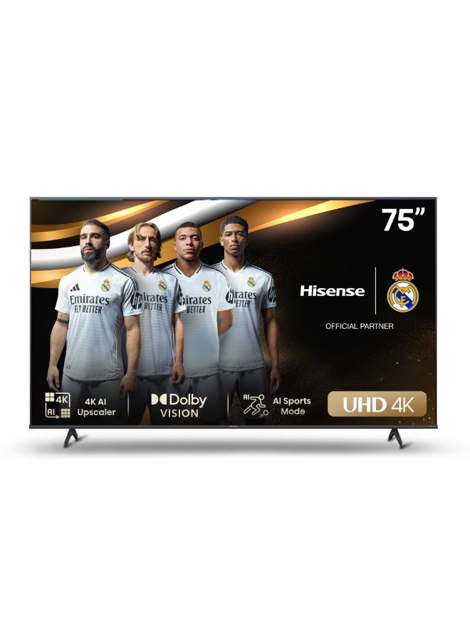 Hisense 75 inch 60 Hz QLED UHD 4K Smart TV 75U6KPRO Black - Image 1