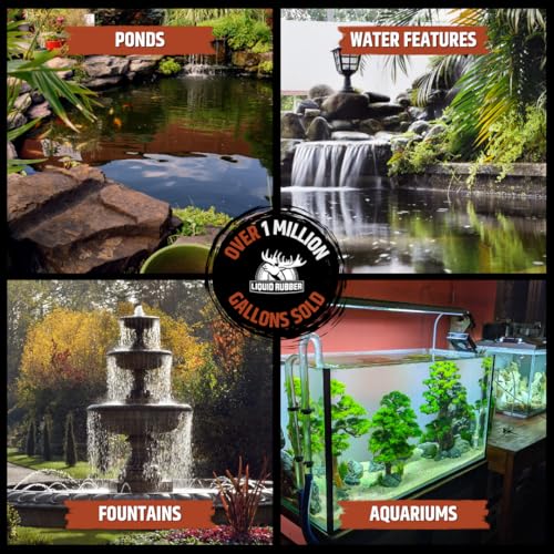 Liquid Rubber NeoPond Waterproof Pond Sealant - Fish and Plant Safe Waterproofing Membrane Sealer for Ponds and Water Features, Black, 1 Gallon - Image 4