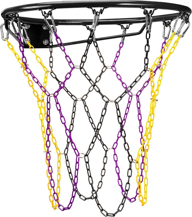 Dakzhou Basketball net, Metal Chain Net Braided Permanent Rust Proof (12 Links), Quick Installation - Image 1
