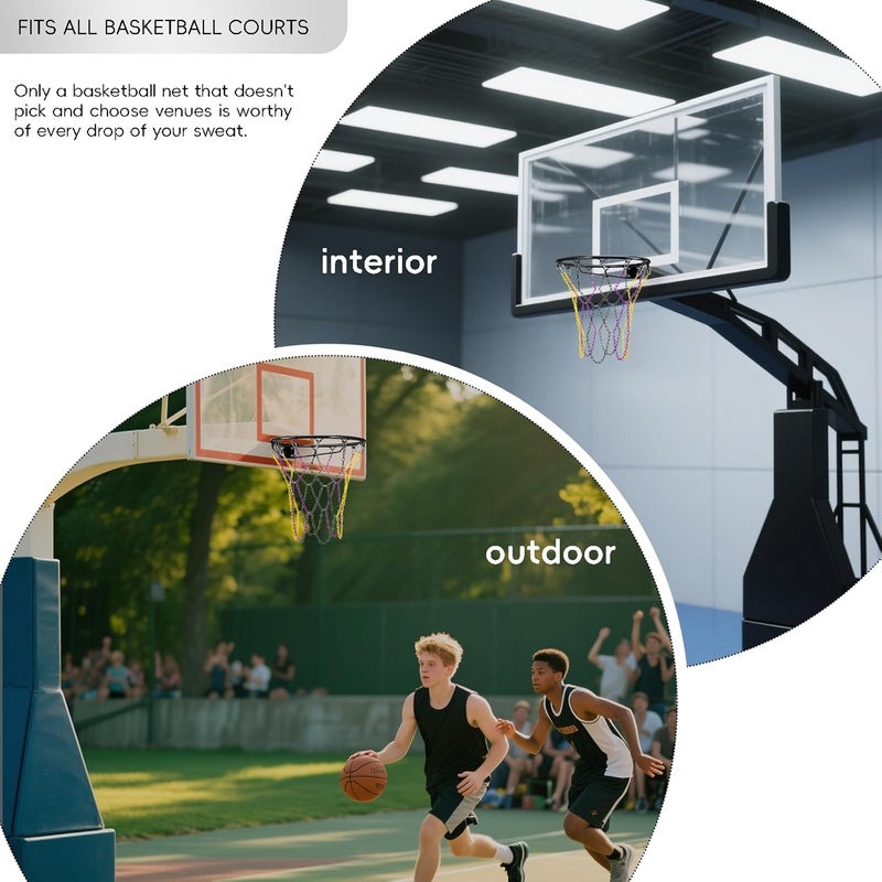 Dakzhou Basketball net, Metal Chain Net Braided Permanent Rust Proof (12 Links), Quick Installation - Image 5