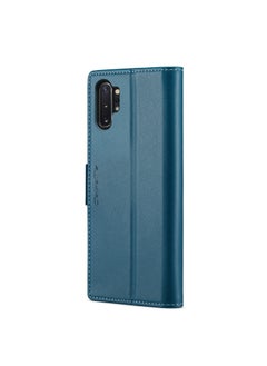 CaseMe Flip Wallet Case For Samsung Galaxy Note 10Plus [RFID Blocking] PU Leather Wallet Flip Folio Case with Card Holder Kickstand Shockproof Phone Cover (Blue)  - Image 2