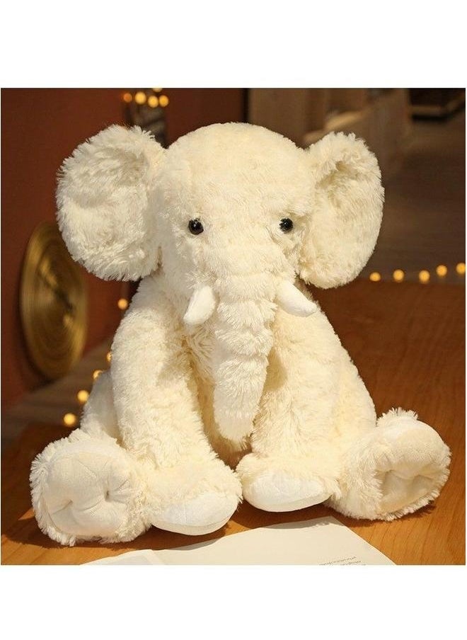 Elephant Plush Pillow, 45cm Stuffed Body Realistic Cute Co-sleeping Toy, Soft Backrest for Home Decor  - Image 4