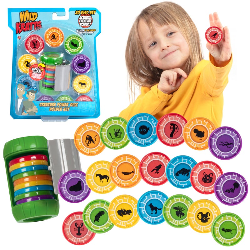 Wicked Cool Toys Wild Kratts Chris Creature Power Disc Holder Set w 20 Discs Figure Toy for Pretend Dress Up PlayIncludes 15 Exclusive Power Discs Officially Licensed Toys for ChildrenGift for Kids Boy Girl - Image 2