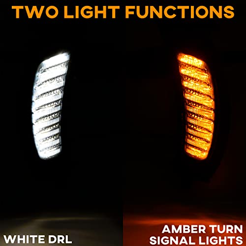 VEISUTOR LED Vent Turn Signal Lights for Road Glide, Driving Front Lights Side Lamps w/DRL and Turn Signals for Harley Road Glide 2015-2020 - Image 2