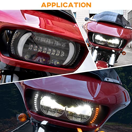 VEISUTOR LED Vent Turn Signal Lights for Road Glide, Driving Front Lights Side Lamps w/DRL and Turn Signals for Harley Road Glide 2015-2020 - Image 4