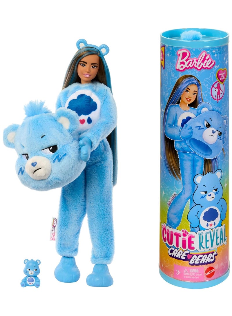 Barbie Cutie Reveal Care Bears Series Doll - Grumpy Bear - Image 1