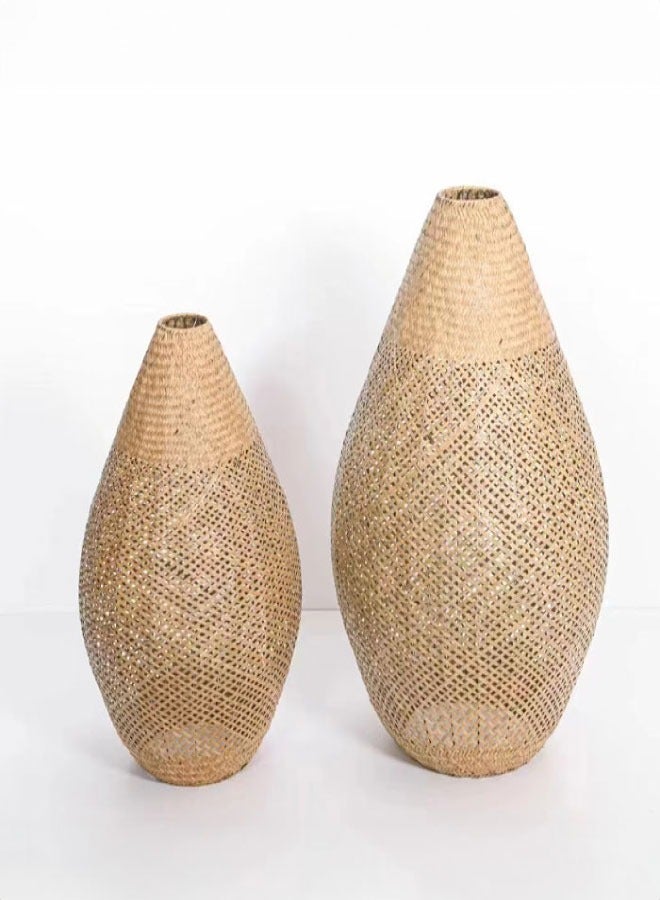 ٍSiera Light Handmade vertical oval rattan pendant light size 30cm - Image 2