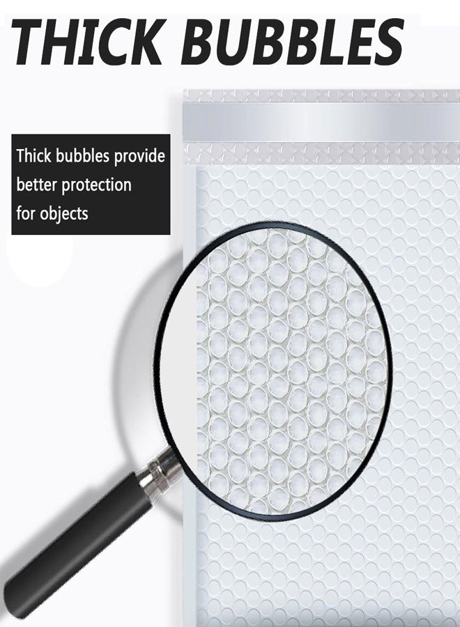 HAWAWA 10 pieces of 29* 41CM thickened self-adhesive bubble bags for packaging, mailing and transportation, white - Image 3