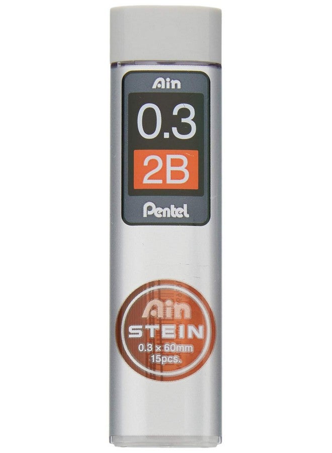 Pentel Ain Stein 0.3mm Mechanical Pencil Lead | Lead of Grade 2B | Smooth & Not Scratchy | Easy to Insert Inside The Pencil | Pack of 15 Pcs (C273-2B) - Image 2