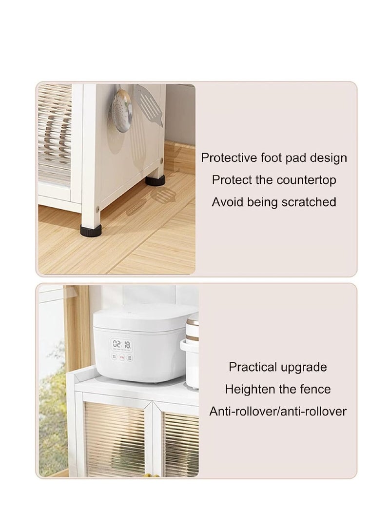 Kitchen Countertop Storage Cabinet, Multifunctional Utility Cupboard Pantry Sideboard, Dining Compact Shelving Food Pantry Cabinet, Spice Condiment Organizer Dishes Bowls - Image 2