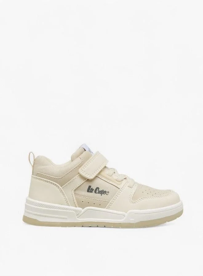 Lee Cooper Boys' Panelled Sneakers with Hook and Loop Closure