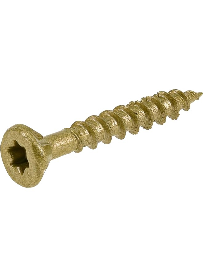 Hillman Power Pro 48594 Wood Screws 8 X 1 1 4" Premium Outdoor Deck Screws Rust Resistant Epoxy Coated Bronze 1Lb Box 242 Pcs  - Image 1