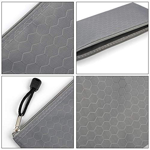 SRainbowPP 12 Pieces Black Zipper Waterproof Bag Pencil Pouch for Cosmetic Makeup Bills Office Supplies Travel Accessories and Daily Household Supplies - Image 4
