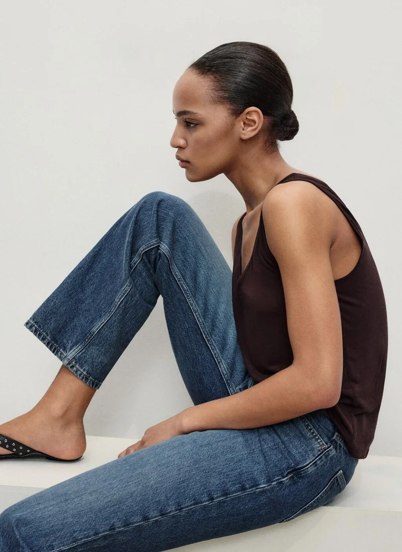 MANGO  Matilda high-rise straight jeans for Women | Best Price UAE