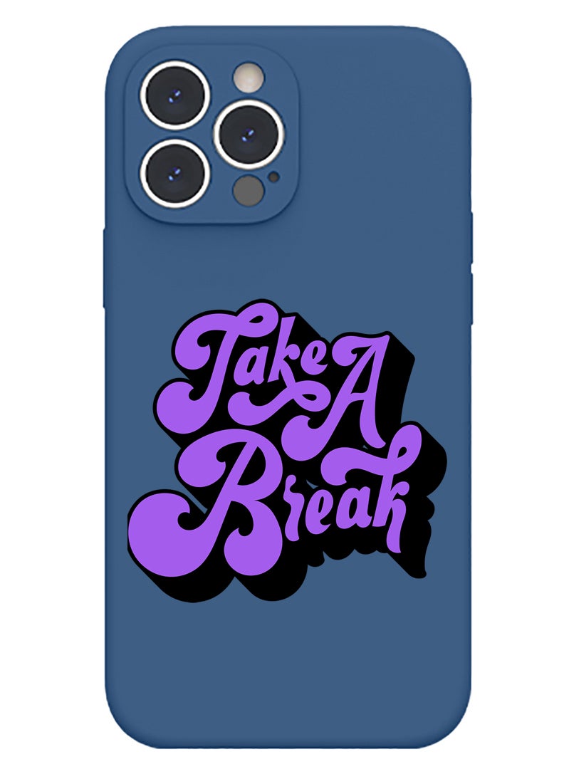 Theodor Protective Slim Fit Case Liquid Silicone Cover with Full Body Protection Anti-Scratch Shockproof Case For iPhone 14 Pro Max Blue  - talk less do more copy - Image 1