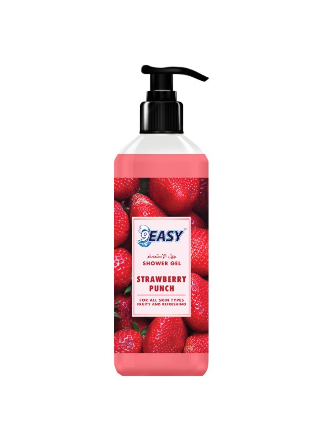 9EASY جل استحمام 9Easy بنكهة الفراولة 1 لتر - Image 1