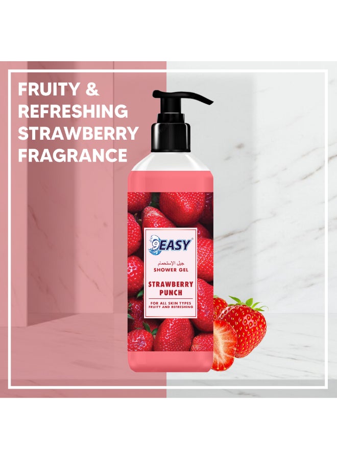 9EASY جل استحمام 9Easy بنكهة الفراولة 1 لتر - Image 3