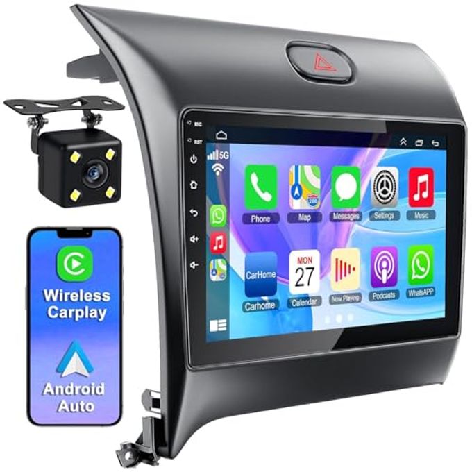 Alikali 9 Inch Car Stereo With Carplay Android Auto Fit For Kia Forte 2013-2018 Double Din Android 13.0 Touch Screen Car Radio Receiver W/Wifi Gps Navigation Bluetooth Backup Camera 2+32G - Image 1