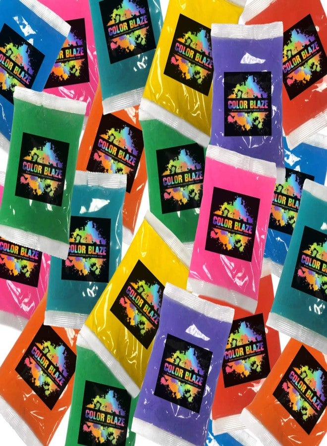 Color Blaze مسحوق ألوان هولي من كولور بليز، عبوة من 25 لونًا - تتضمن 8 ألوان زاهية (75 غرامًا لكل لون) - وردي، أحمر، برتقالي، أصفر، أخضر، أزرق مخضر، أزرق، بنفسجي - مثالي للرمي، ورسم الرانجولي، وسباق المرح، وحرب الألوان، والحفلات والمهرجانات - Image 1