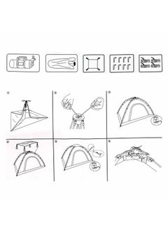 Campmate Automatic Tent 2 Person With Mosquito Net And Zip Window 190X140X105Cm Zrt075  - Image 5